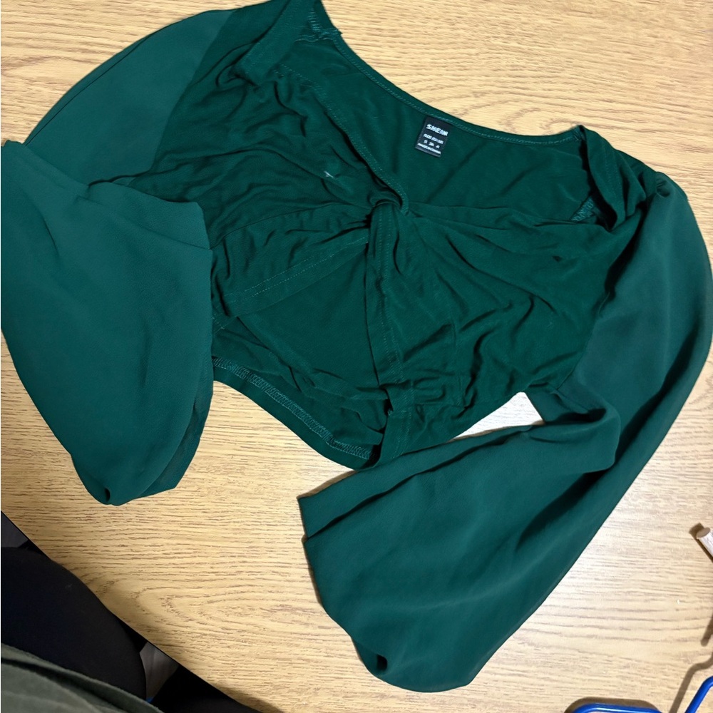 SHEIN Deep Green Blouse